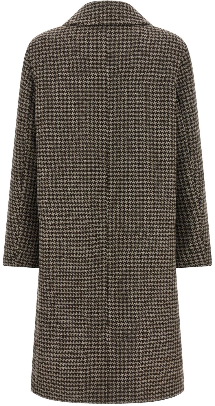 Tagliatore Brown Virgin Wool Coat