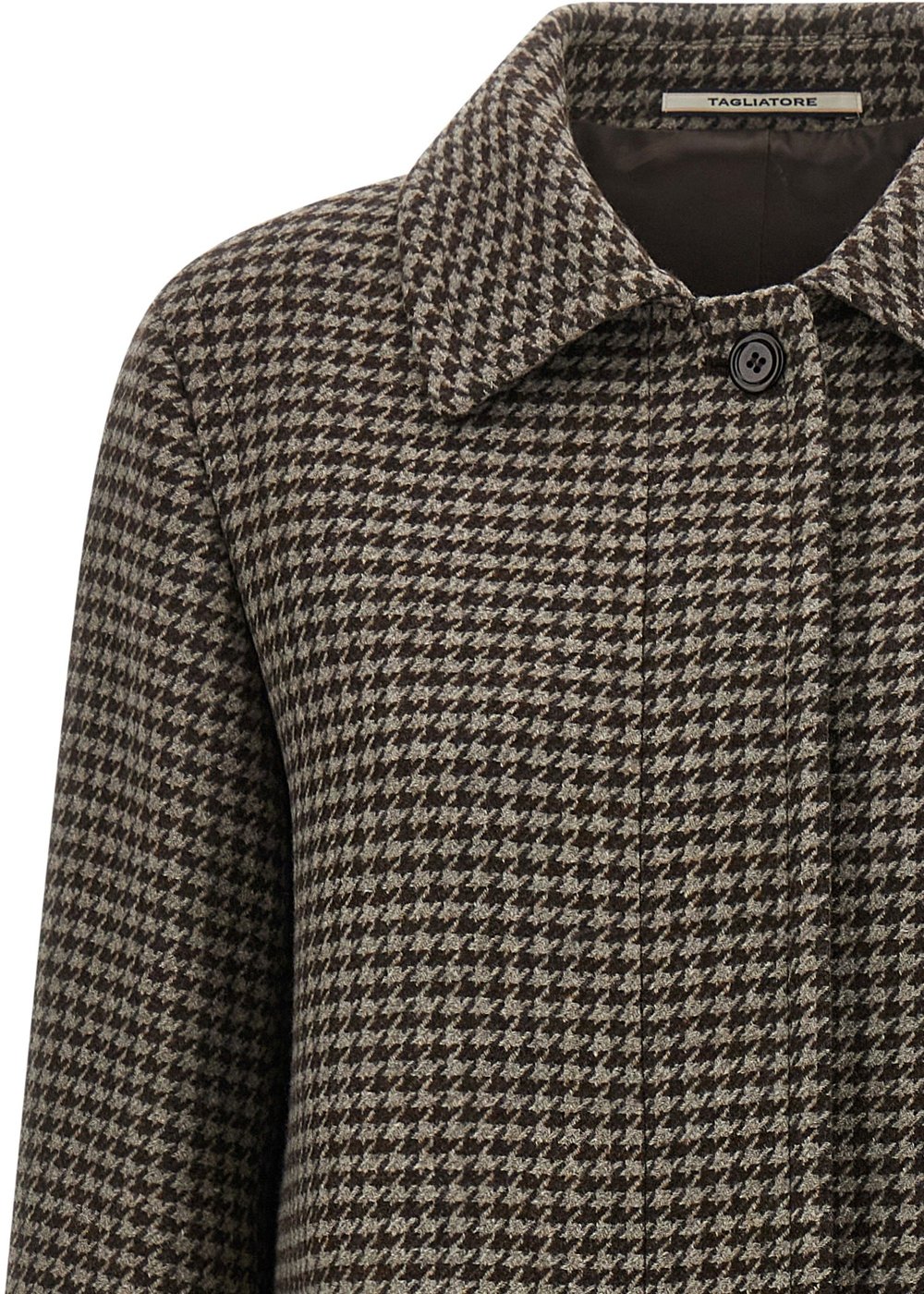 Tagliatore Brown Virgin Wool Coat
