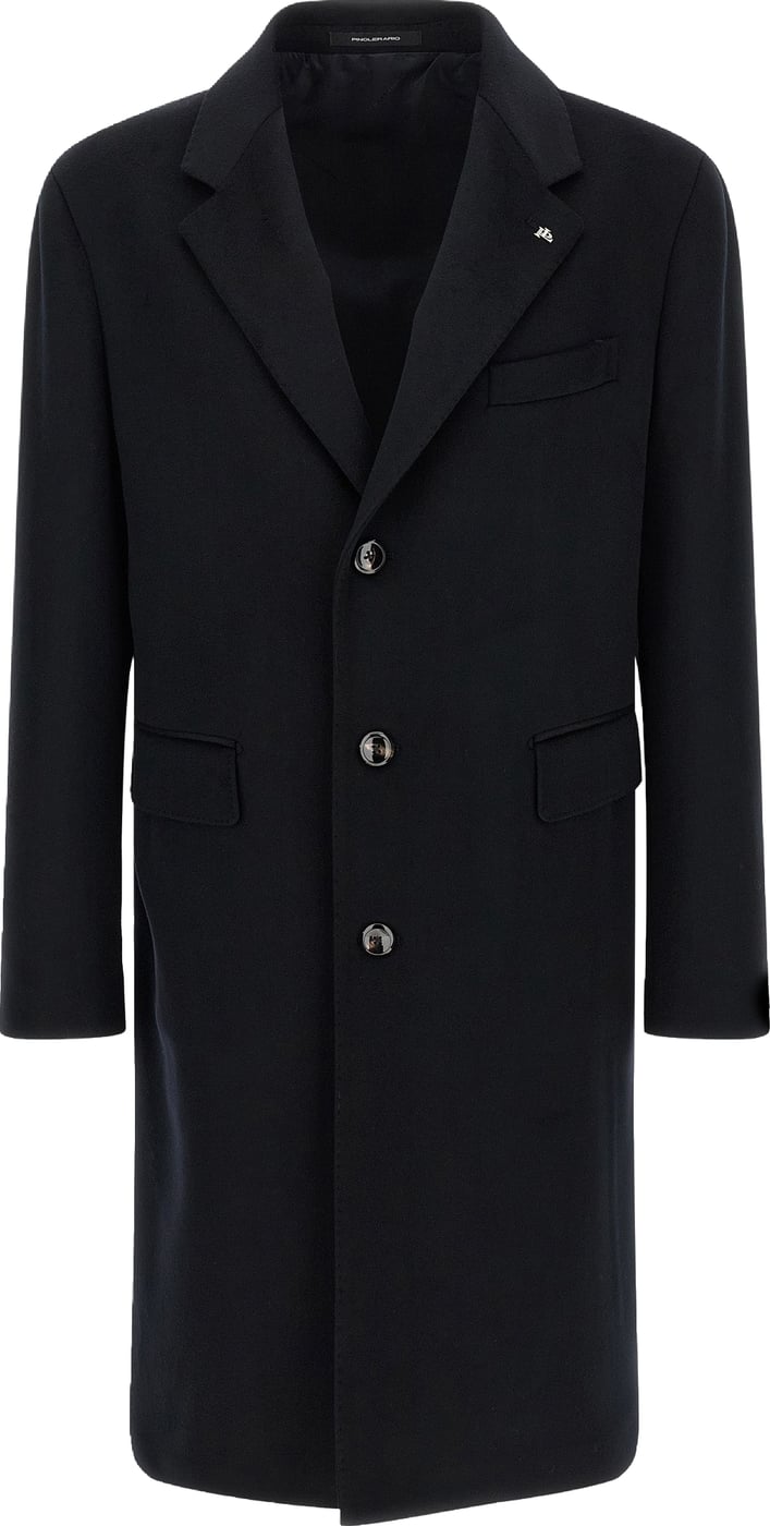 Tagliatore Blue Virgin Wool Coat
