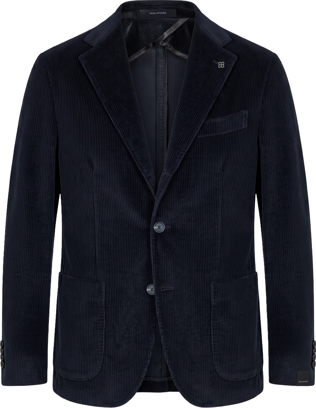 Single-breasted velvet blazer