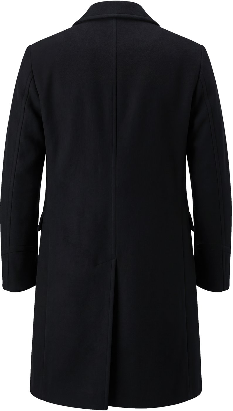 Double-breasted wool coat