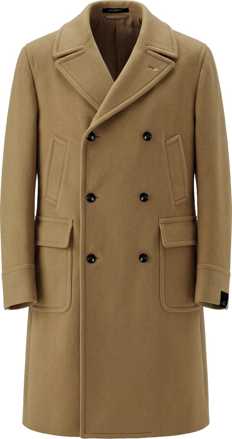 Double-breasted coat in virgin wool