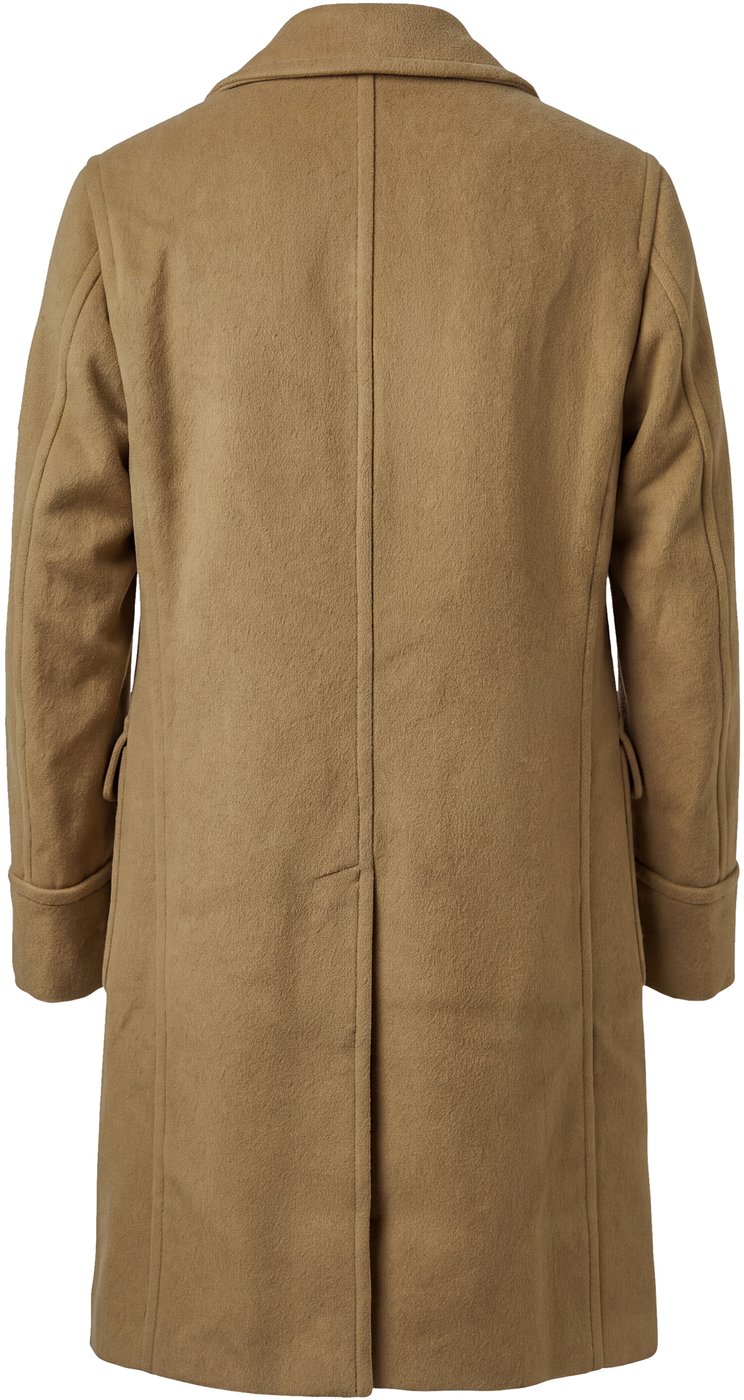 Double-breasted coat in virgin wool