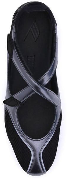 The Attico Black Polyethylene Ballet Flats
