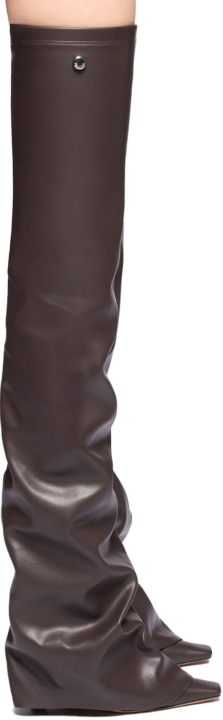 Thigh High Boots Dark Brown