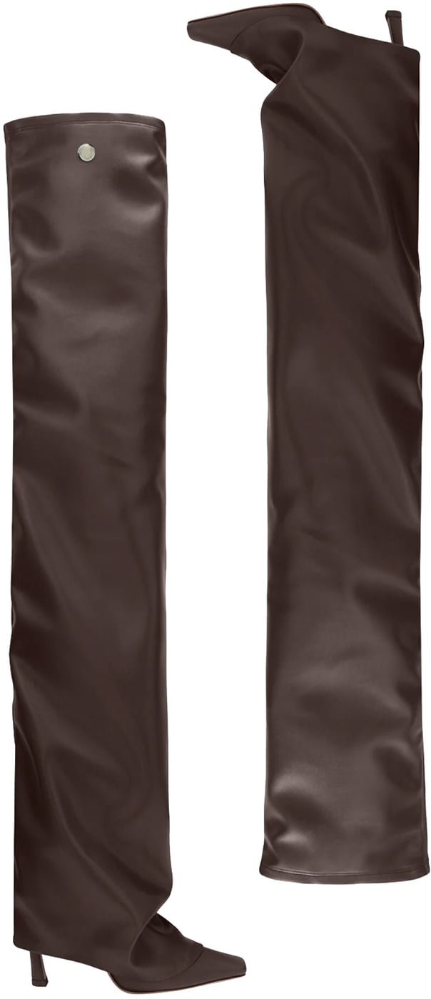 Thigh High Boots Dark Brown