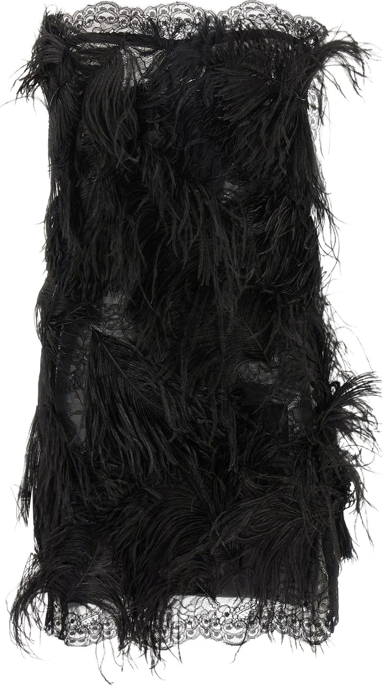 The Attico Black Polyamide Short Dress