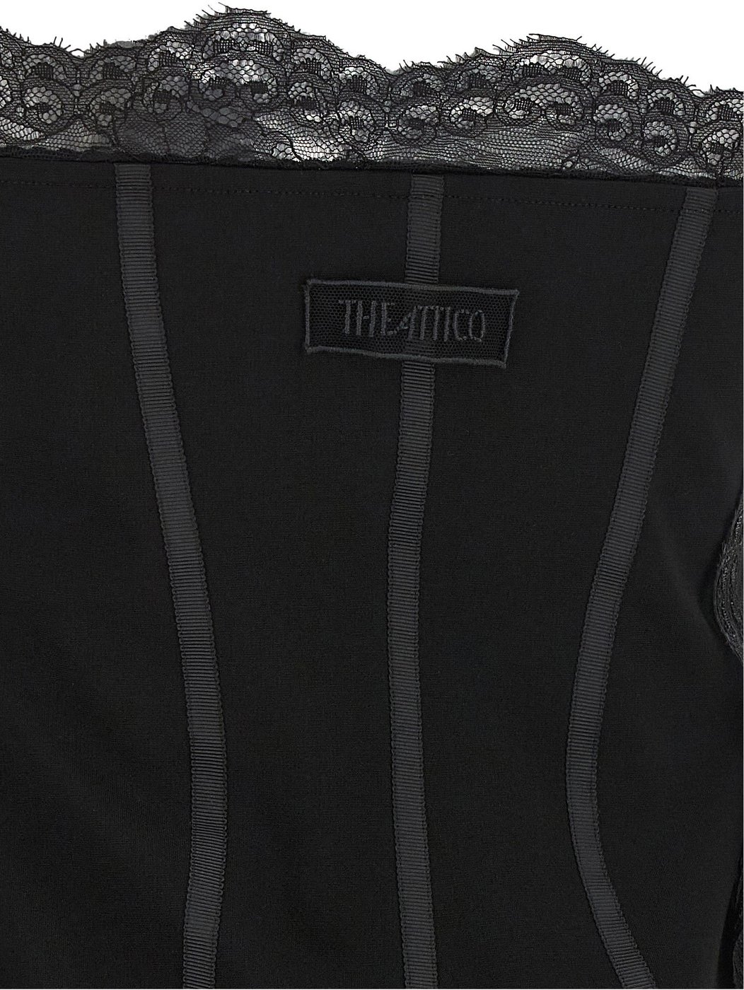 The Attico Black Polyamide Short Dress
