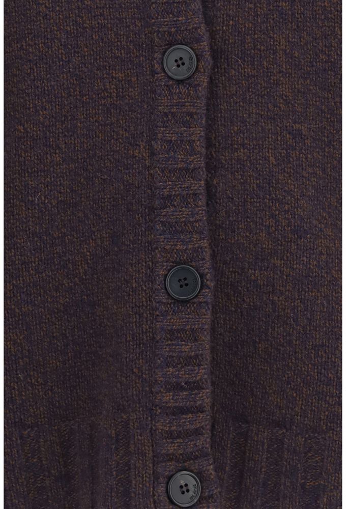 The Attico Brown Wool Oves Aries Cardigan