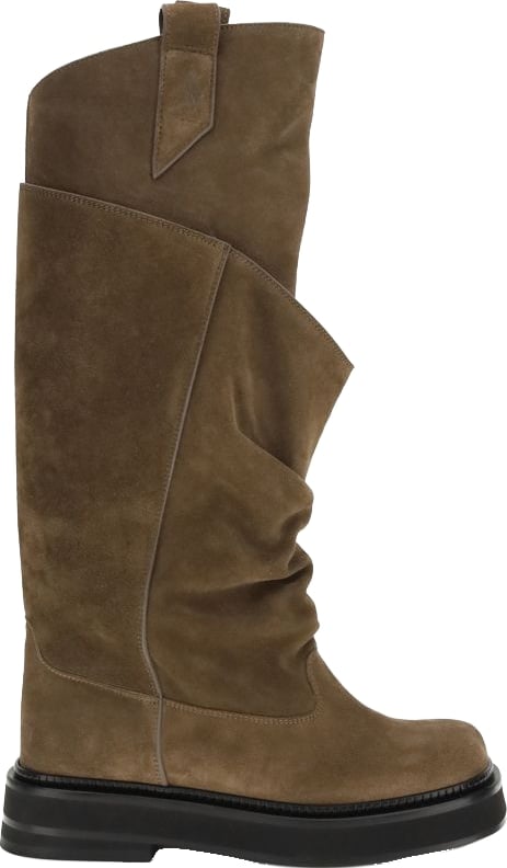 The Attico Brown Calf Leather Bos Taurus Lace-Up Boots