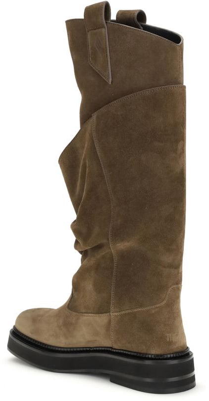 The Attico Brown Calf Leather Bos Taurus Lace-Up Boots