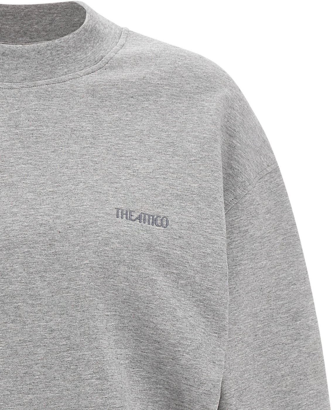 The Attico Gray Cotton Short Dress