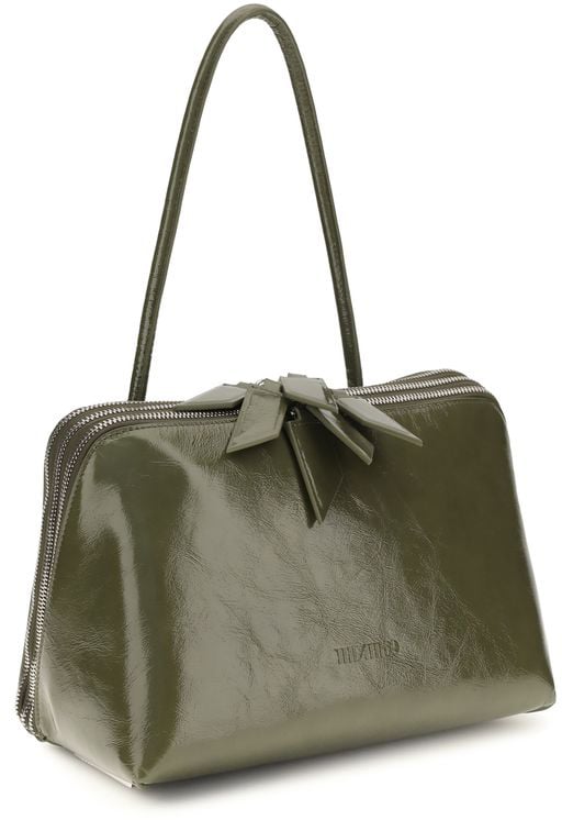 The Attico Bicolor Calf Leather Bos Taurus Shoulder Bag