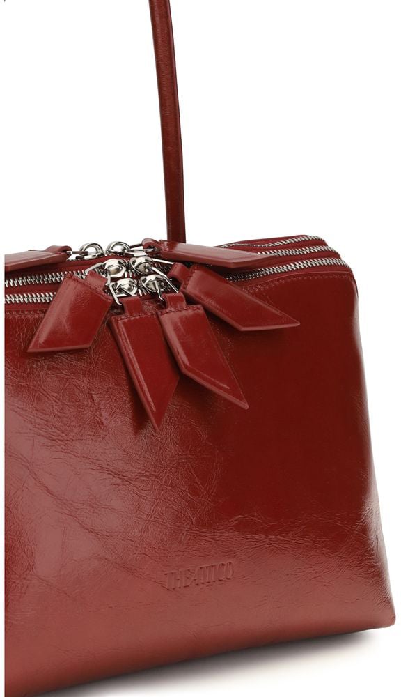 The Attico Red Calf Leather Bos Taurus Shoulder Bag
