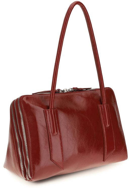 The Attico Red Calf Leather Bos Taurus Shoulder Bag