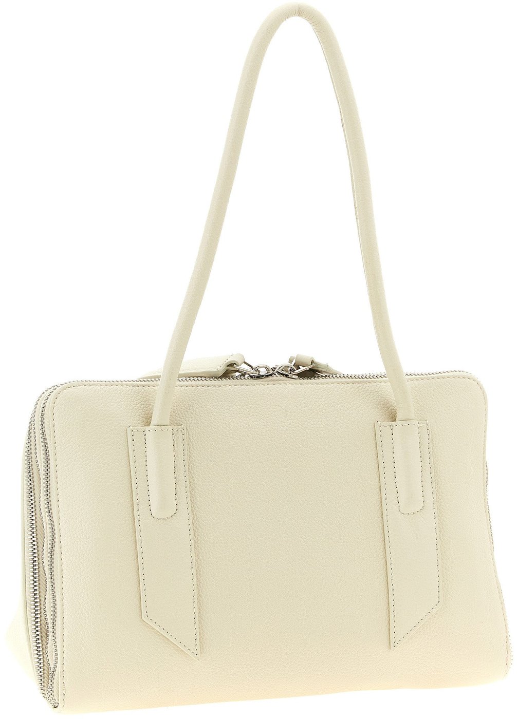 The Attico White Calfskin Shoulder Bag