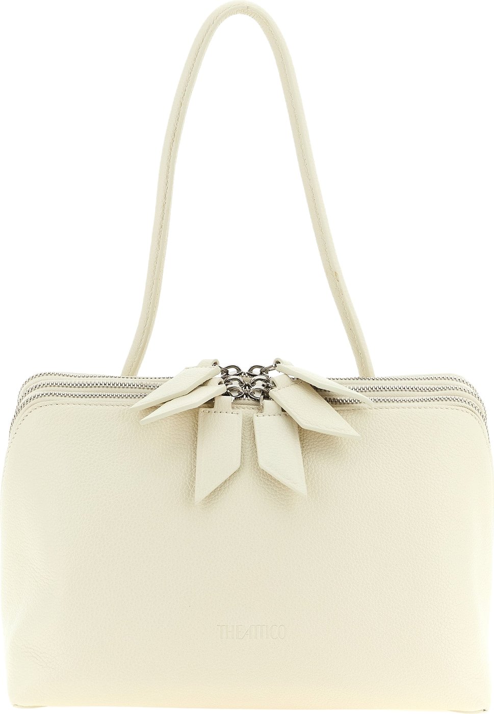 The Attico White Calfskin Shoulder Bag