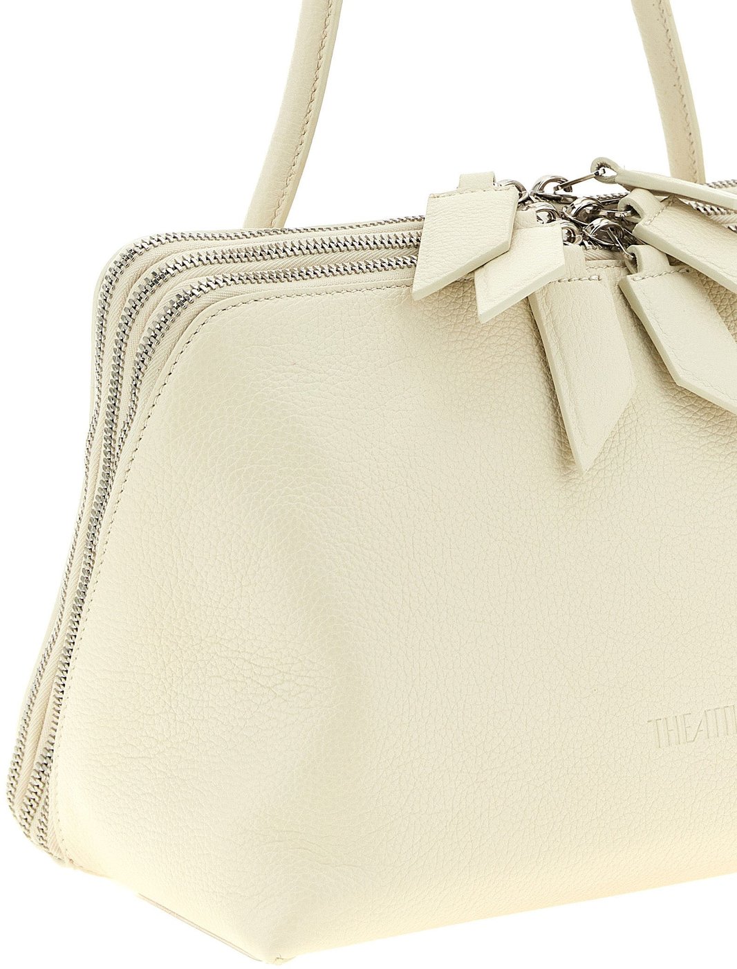 The Attico White Calfskin Shoulder Bag