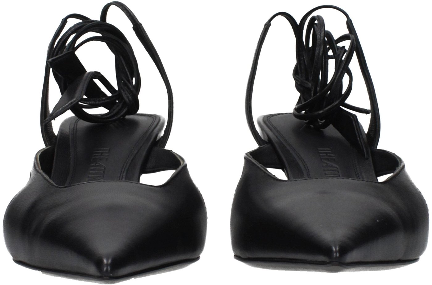 The Attico Black Leather High Heel Pumps