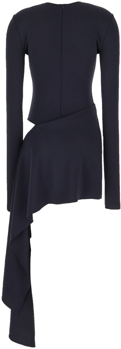 The Attico Navy blue polyester mini dress