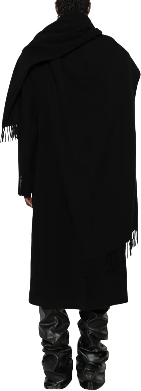 Long Coat Wool Cloth Black