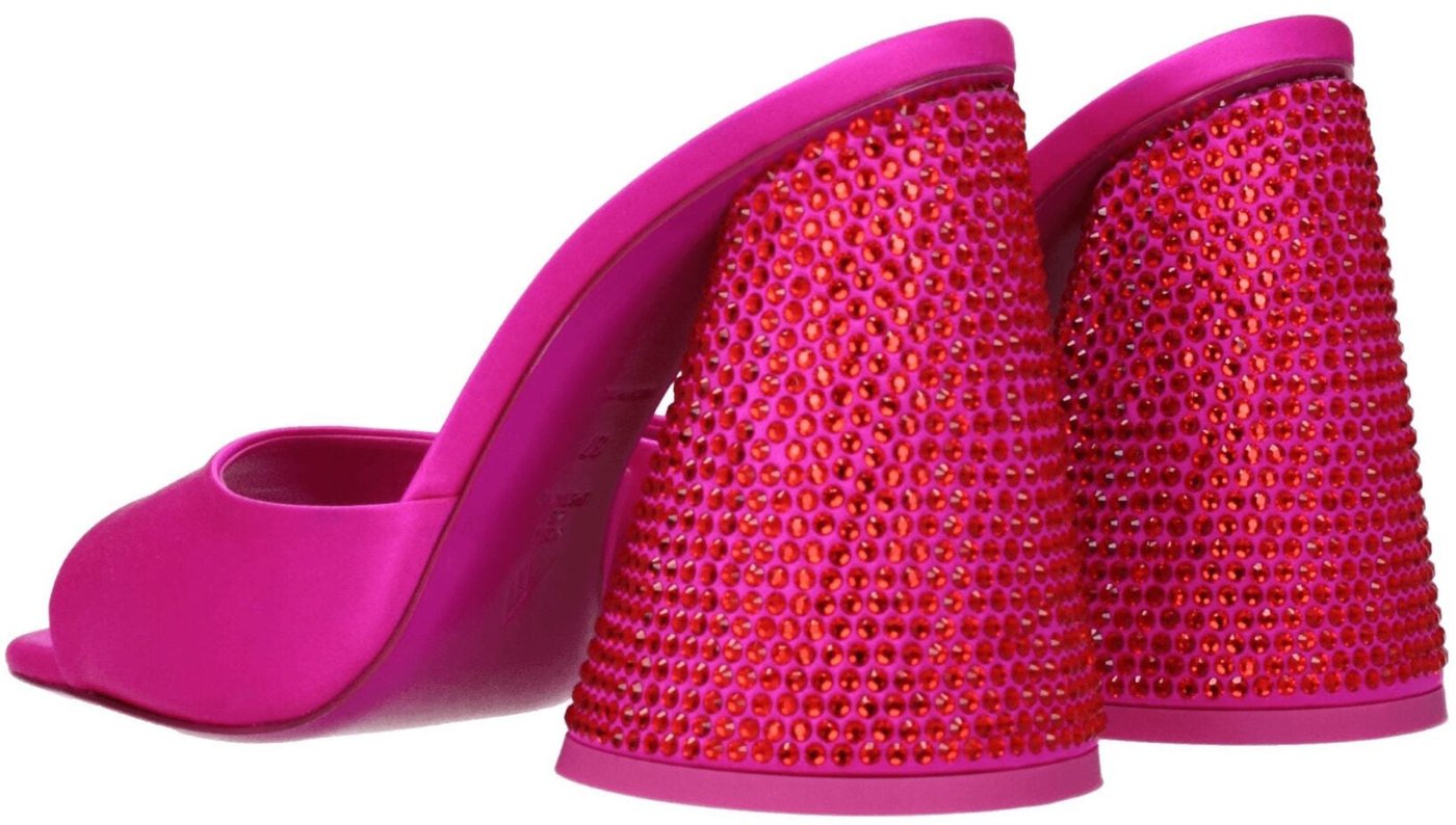 The Attico Pink Satin Platform Sandals
