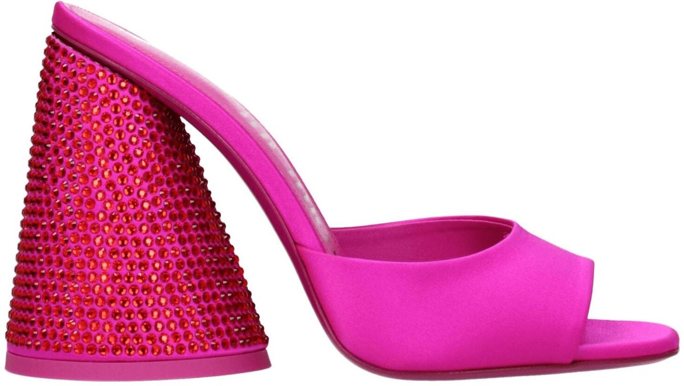 The Attico Pink Satin Platform Sandals