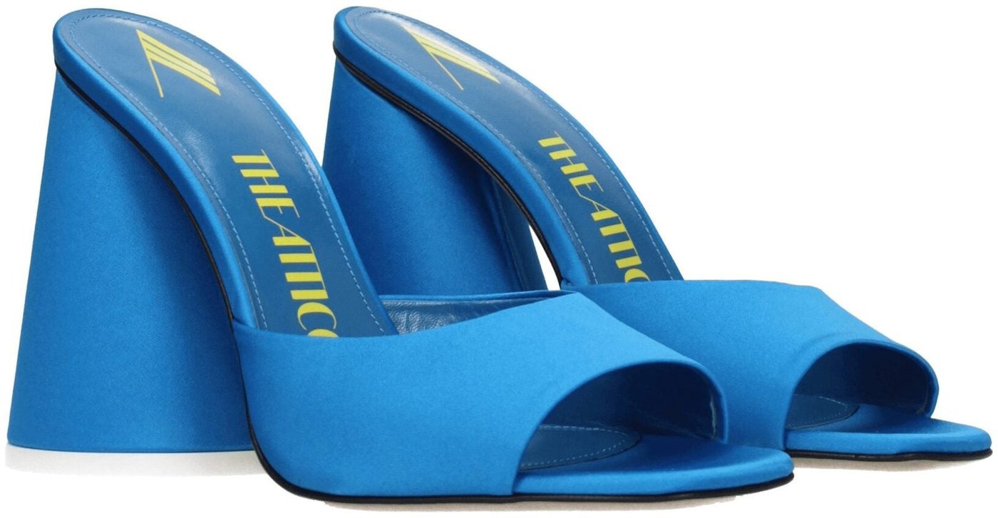 The Attico Light Blue Satin Platform Sandals