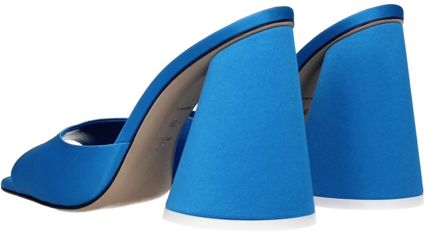 The Attico Light Blue Satin Platform Sandals