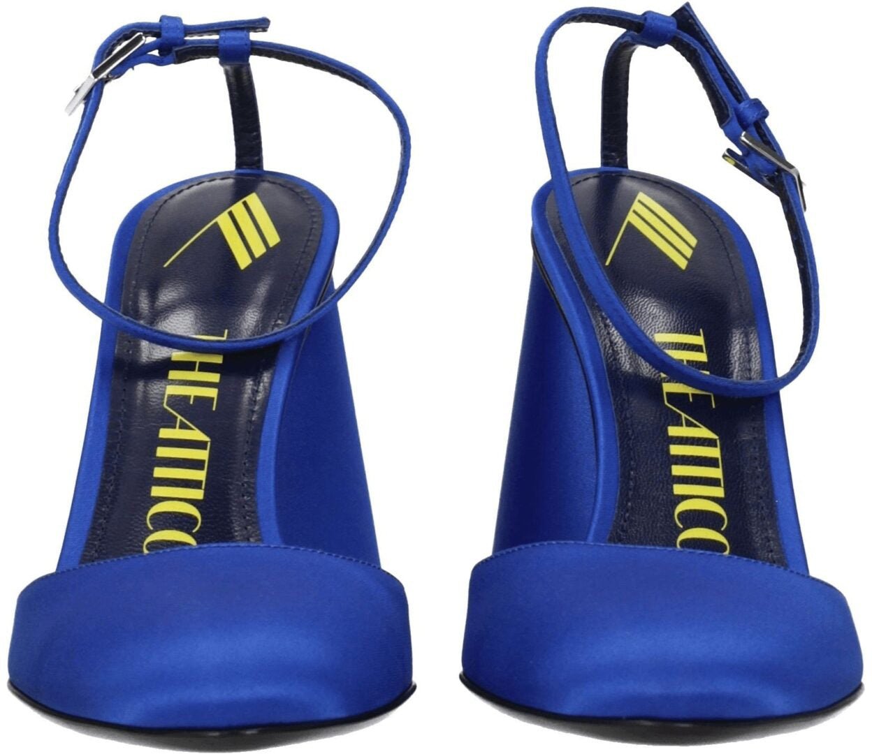 The Attico Blue Satin Platform Sandals
