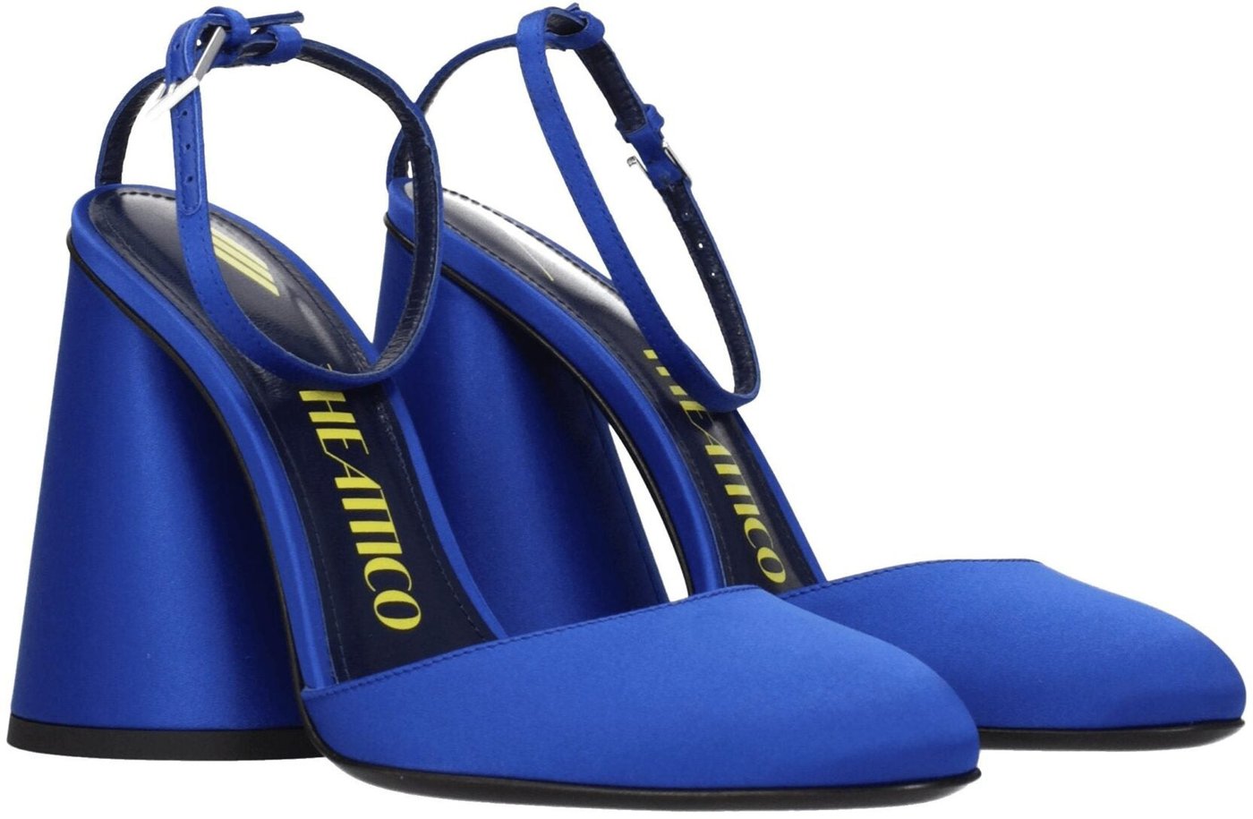 The Attico Blue Satin Platform Sandals