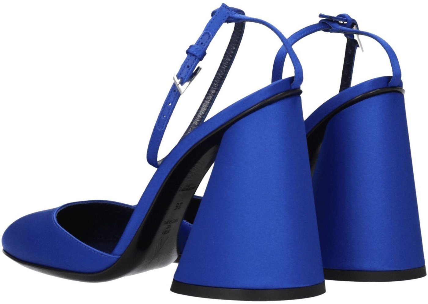 The Attico Blue Satin Platform Sandals