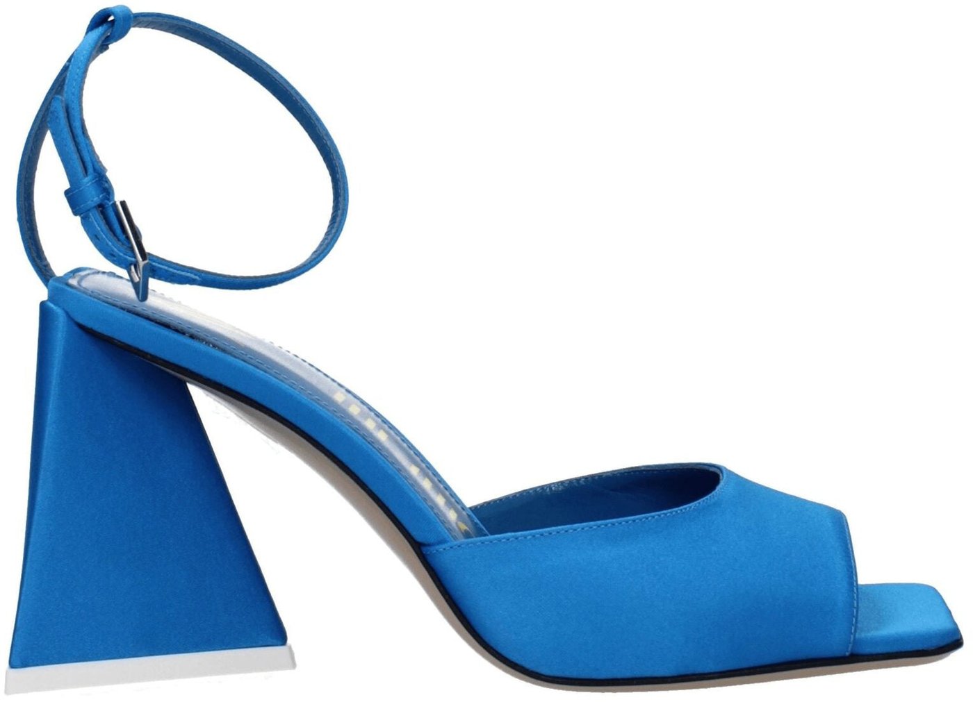 The Attico Blue Satin Stiletto Heel Sandals