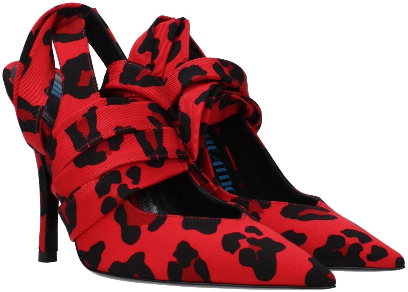 The Attico Red Fabric High Heel Pumps
