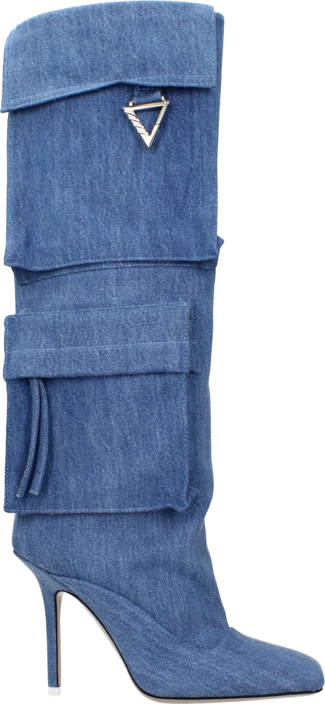 The Attico Light Blue Fabric Boots