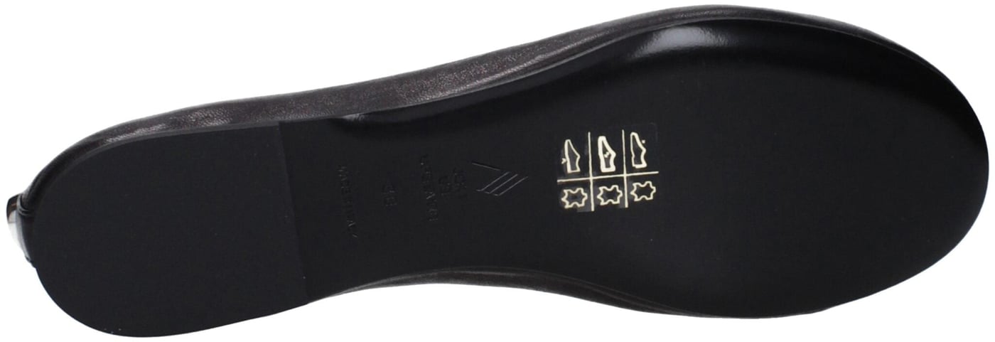 The Attico Black Leather Ballet Flats