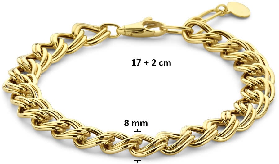 THOB Armband 40.36526 14k Geelgoud Gourmette 8mm 17-19cm