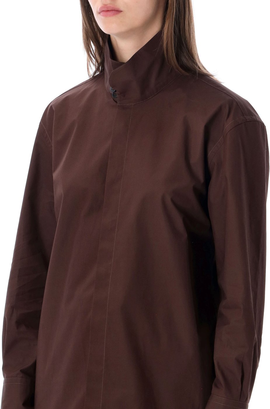 Edith Shirt Popeline Marrone