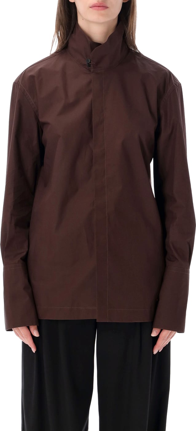Edith Shirt Popeline Marrone