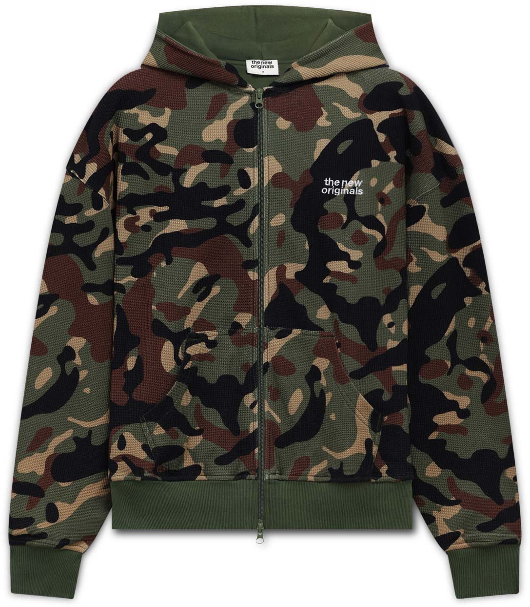 Catna Zip-Up Waffle Hoodie | LION CAMO
