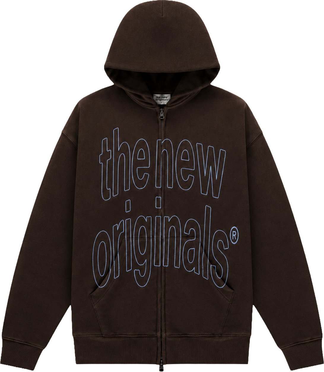Big Logo Zip-Up Hoodie | Potting Soil / Lush Blue