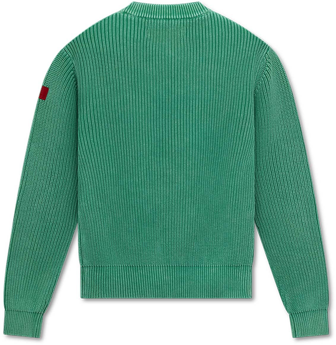 Fisherman Rib Knit Crewneck | Aqua