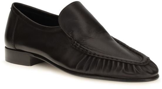The Row Brown Suede Leather Slip-On Loafers