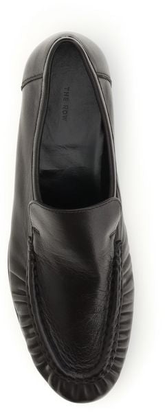 The Row Brown Suede Leather Slip-On Loafers
