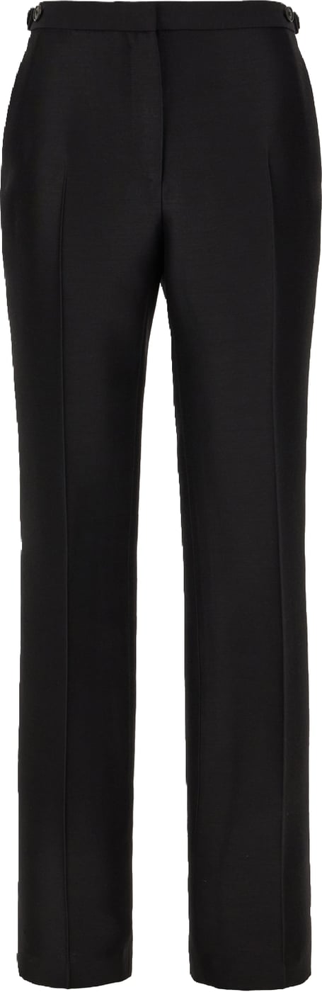 The Row Black wool blend pants