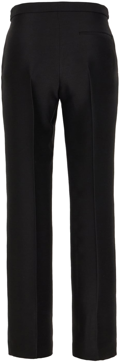 The Row Black wool blend pants