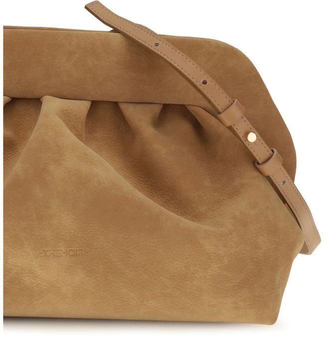 THEMOIRè Beige Suede Leather Handbag