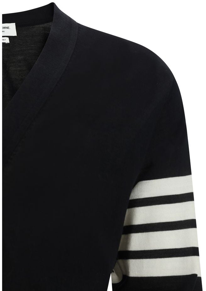 Thom Browne Black Wool Oves Aries Cardigan
