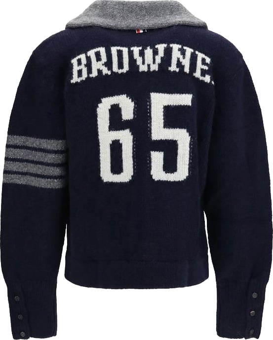 Thom Browne Blue Wool Oves Aries Cardigan