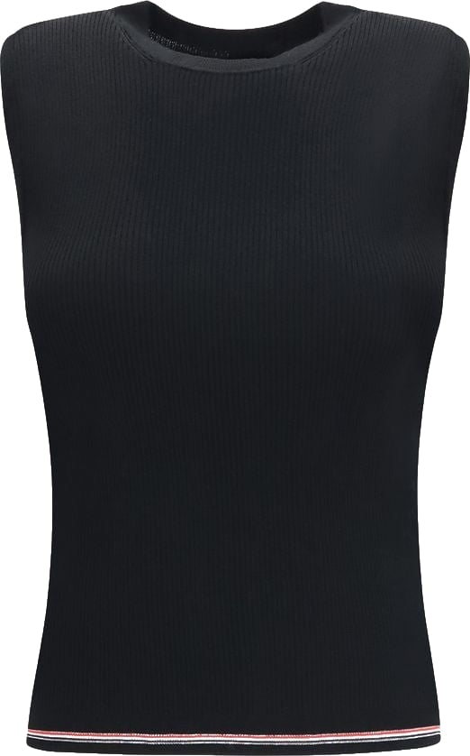 Thom Browne Black Wool Oves Aries Sleeveles T-Shirt